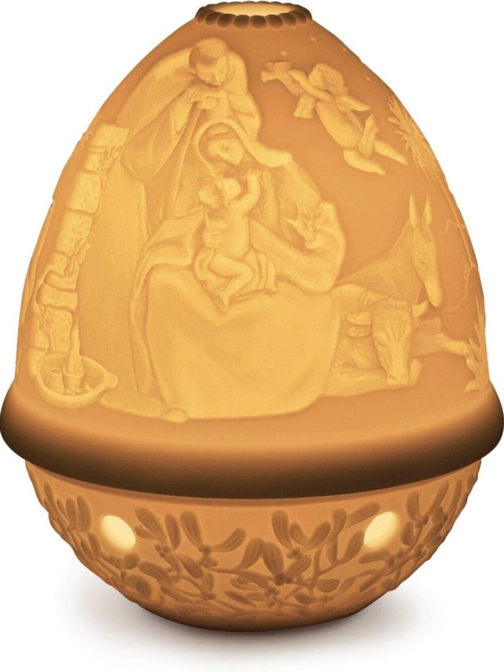 Stunning Porcelain Nativity Lithophane | Beautiful Light-Up Decor Piece